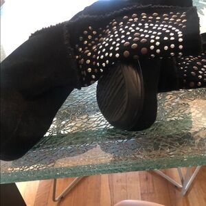 Chic Black Studded Ankle Booties